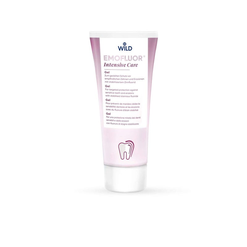 Emofluor Intensive Care Gel, for targeted Protection Against Sensitive Teeth and erosions with stabilised stannous Fluoride